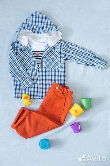 Новая рубашка и брюки для мальчика 2-3 лет