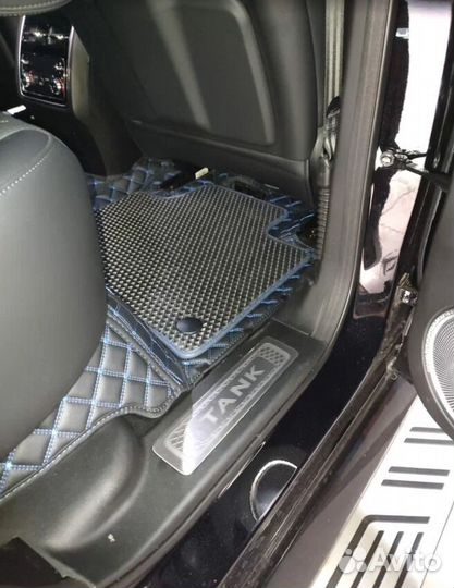 3Д (3D) коврики из экокожи Tank Танк