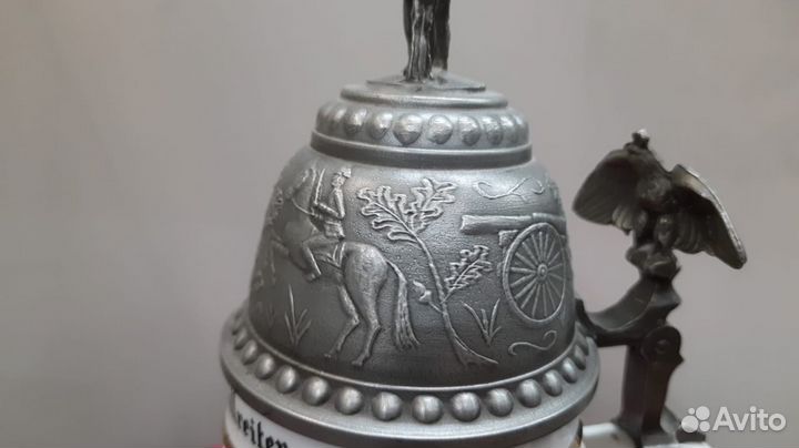 Антикварная пивная кружка Резервиста Германия