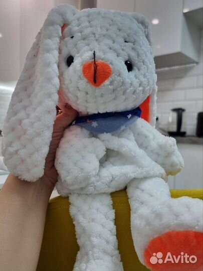 Мягкая игрушка зайка с замочком для хранения