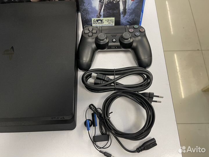 Ps4 slim 1tb + Диск в подарок
