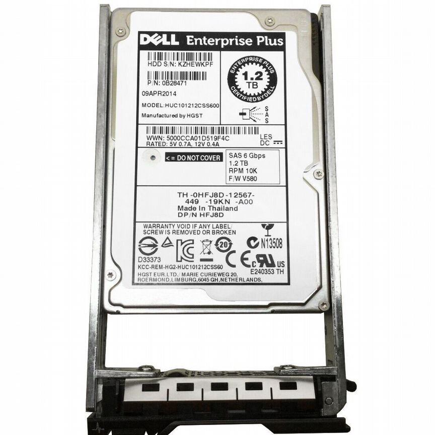 [HFJ8D] Жесткий Диск Dell 1.2tb 0 6g Sas 2,5 Hfj8d