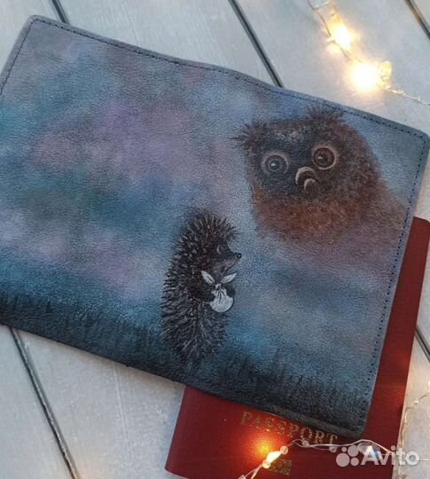 Обложка на паспорт натуральная кожа