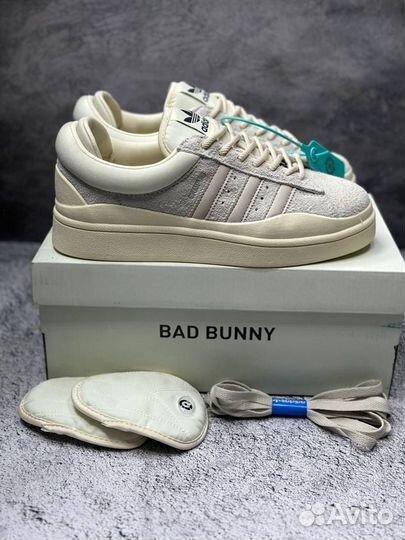 Кроссовки Adidas campus bad bunny бежевые