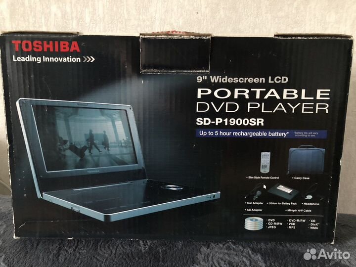Портативный DVD плеер toshiba
