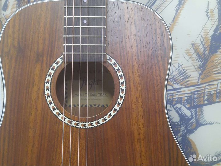 Гитара тревел Flignt-1000 teak новая