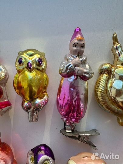 Елочные игрушки СССР на прищепке