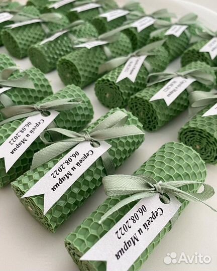 Свечи. Подарки гостям на свадьбу (бонбоньерка)