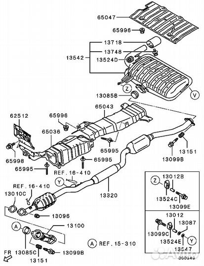 Раздвоенная выхлопная система на Lancer 10 2.0L