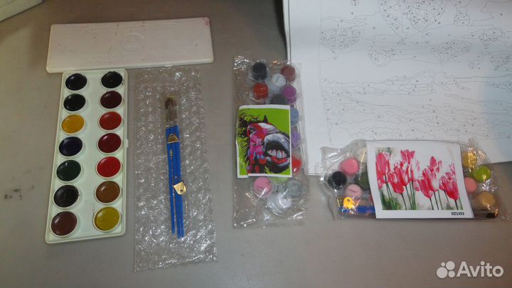 Картины по номерам новые 40х50-6шт.-комплектом