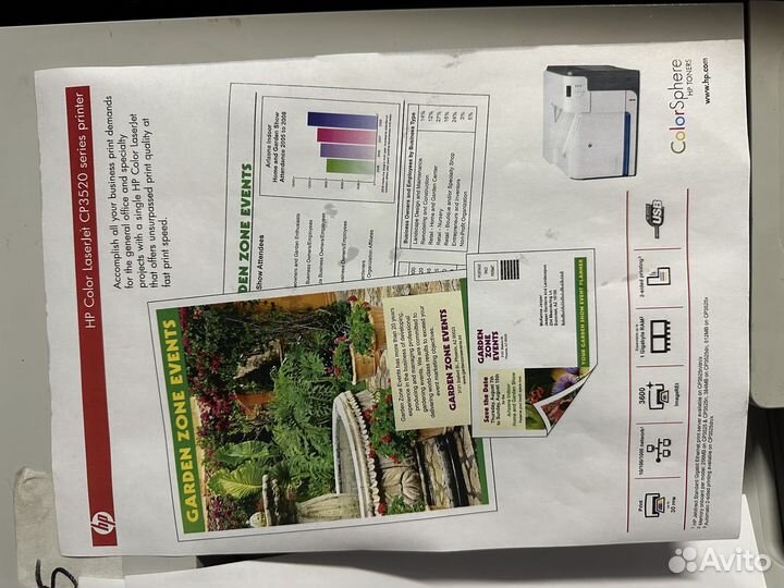 Цаетной принтер Hp cp3525n