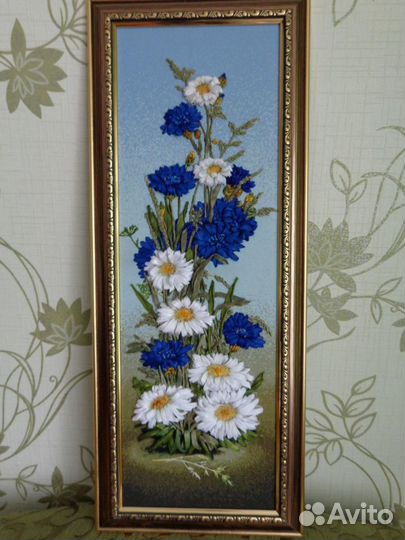 Картины вышитые лентами