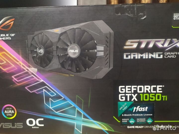 Видеокарта Asus Rog Strix GTX 1050Ti OC