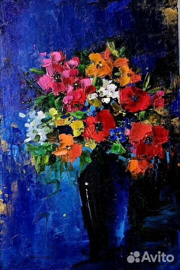 Картина маслом цветы