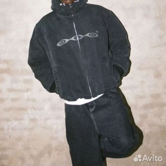 Утепленное зип худи y2k balenciaga type