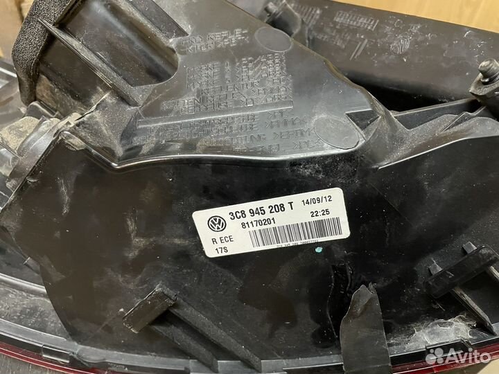 Задний фонарь passat cc