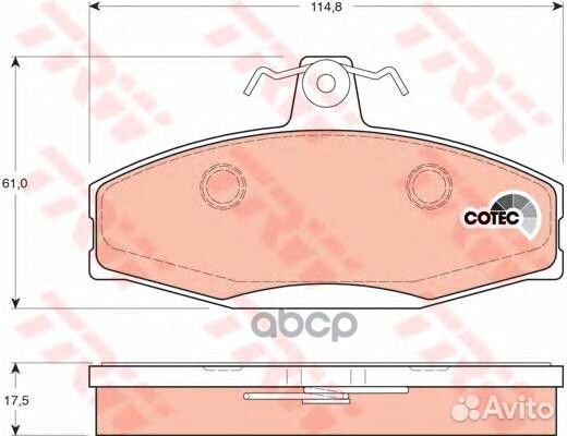 Колодки тормозные skoda felicia 94-01 передние