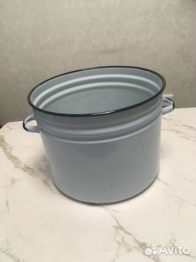 Бак-кастрюля эмалированный с крышкой на 20л