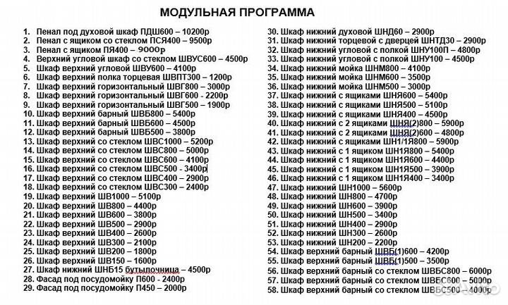 Кухня угловая новая модульная