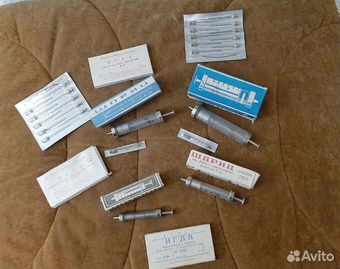 Шприцы стеклянные новые СССР 2мл, 5мл, 10, 20мл