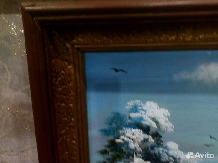 Картина масло Зима