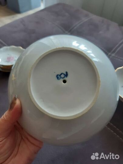 Вазочки и розетки фарфор лоз набор СССР