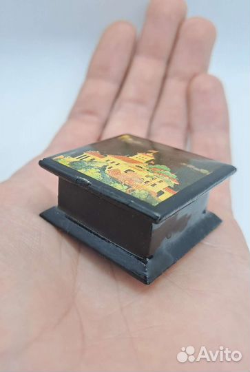 Мини шкатулка папье маше лак