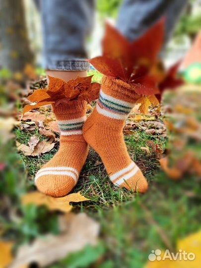 Носки вязаные ручной работы детские и взрослые