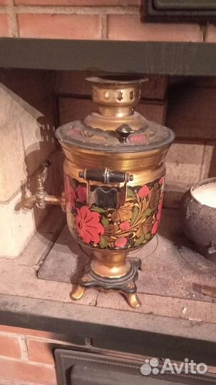 Самовар электрический хохломская роспись