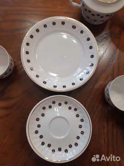 Кофейный сервиз рижский фарфоровый завод