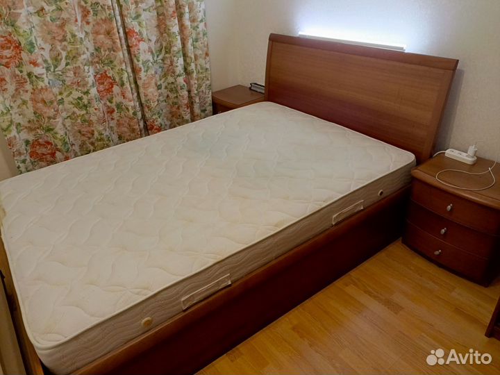 Кровать полуторка + матрас Аскона + 2 тумбы