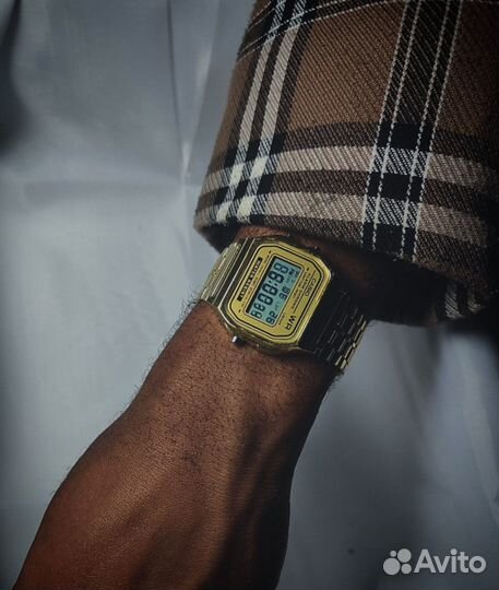 Часы casio Vintage A-158WA-1 серебро и золото