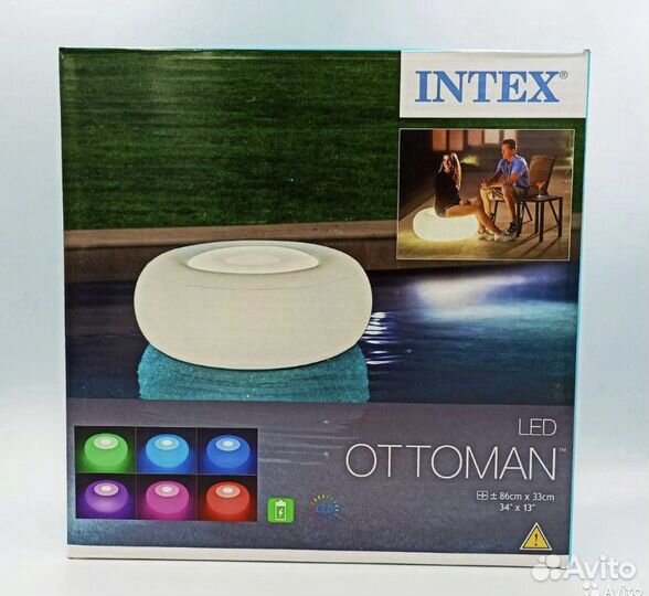 Шезлонг. Светящийся пуф. Складной стул. Матрас
