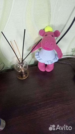 Бегемотик ручной работы