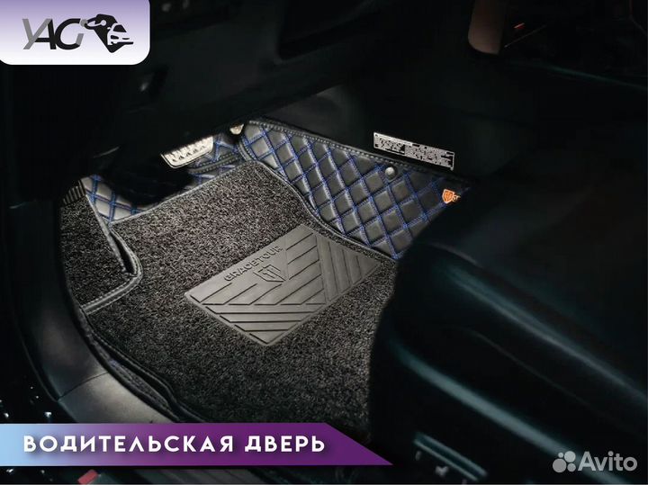 Автомобильные коврики из экокожи 3d