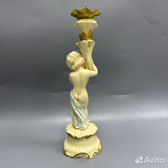 Подсвечник мальчик путти 28 см