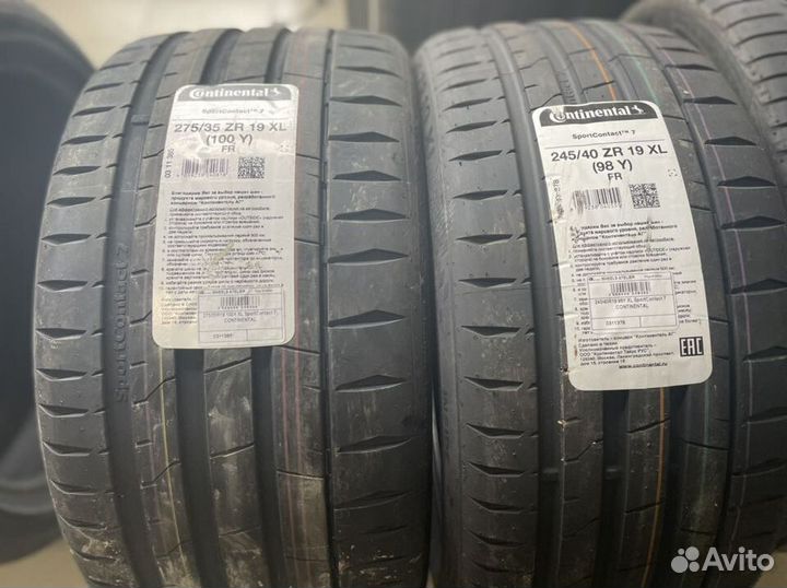 Continental ContiSportContact 7 245/40 R19 и 275/35 R19