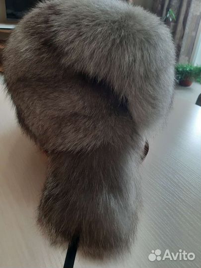 Шапка ушанка из чернобурки