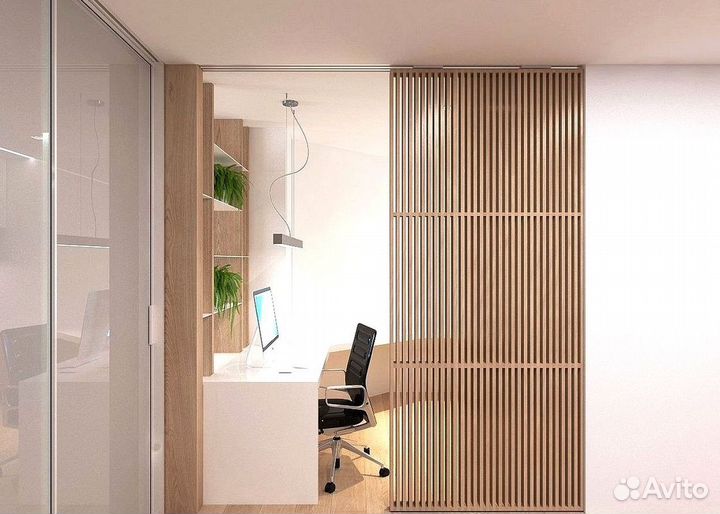 Реечные раздвижные перегородки