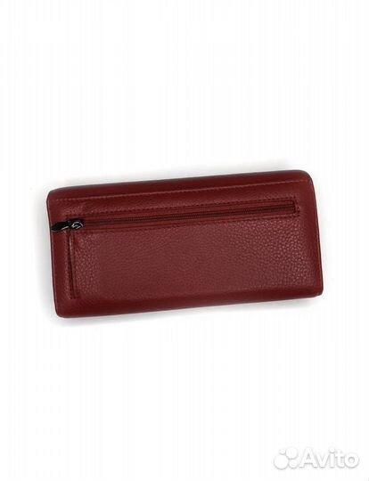 Кошелёк женский, натуральная кожа, бордовый