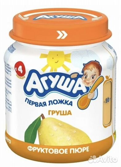 Фруктовое пюре агуша