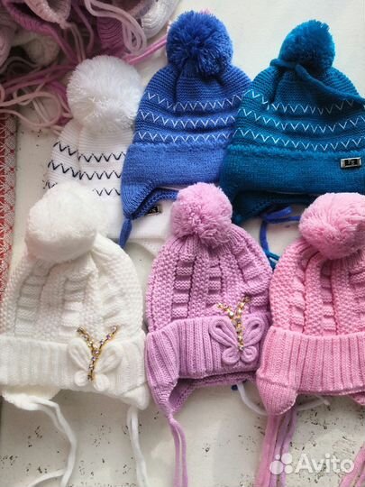 Шапочка вязаная детская