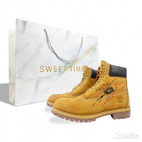 Timberland Martin Boots Unisex Black Red (45,5)