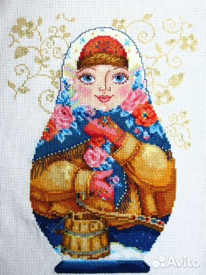 Матрешка вышивка крестом