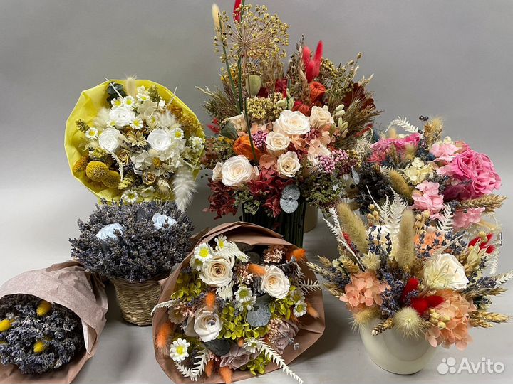 Букеты из сухоцветов. Лаванда