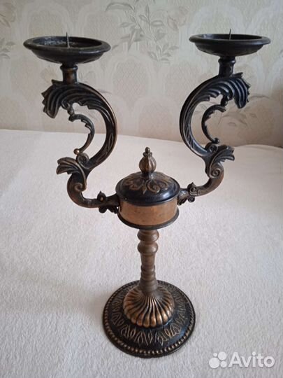 Подсвечник под бронзу, винтаж, СССР