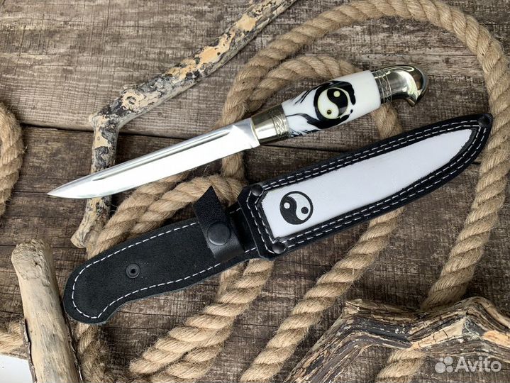 Жиганская финка Рысь из кованой стали х12мф