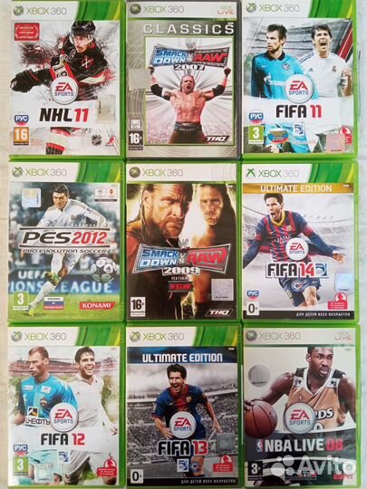 Fifa PES UFC NHL NBA MMA Blitz SSX Skate Tennis
