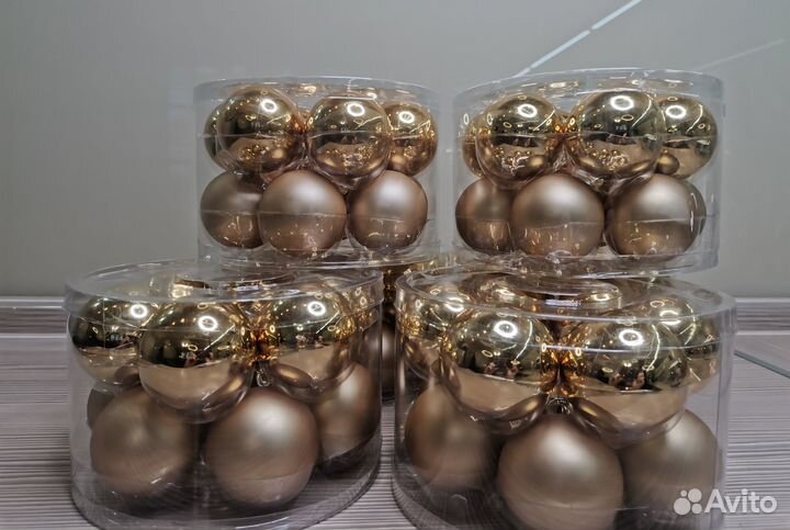 Набор ёлочных шаров, диаметр 5см - 12 штук