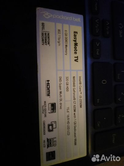 Ноутбук Packard bell i3 2370/gt620m/320gb/4gb